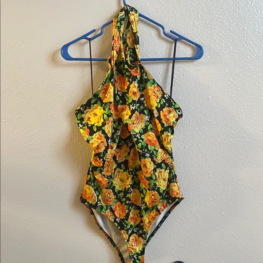 Floral Halter Bodysuit